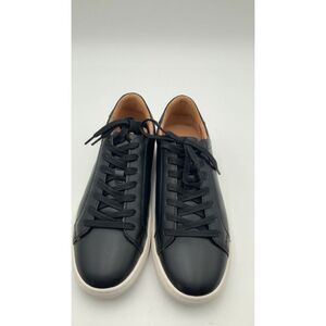 Quince Black Leather Low-Top Sneakers with White Soles